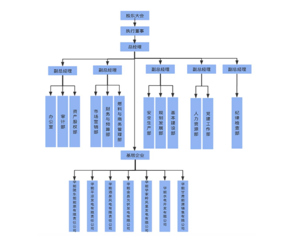 图 3-1 华能甘肃公司组织架构