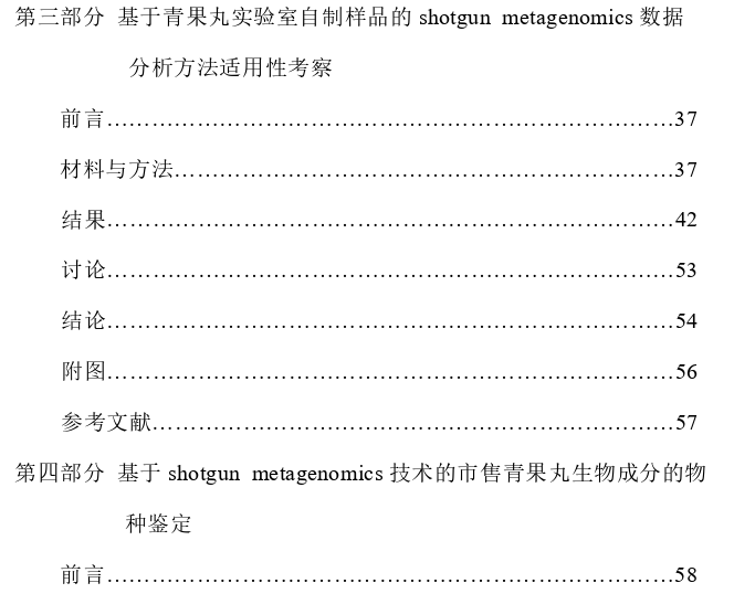 基于shotgun metagenomics技术的中成药生物成分物种鉴定的数据分析方法构建及青果丸物种鉴定探讨