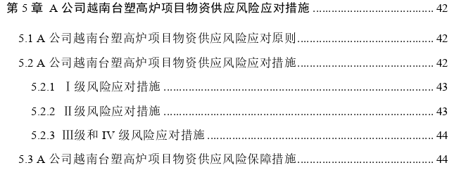 施工项目物资供应风险探讨——以A公司越南台塑高炉项目为例