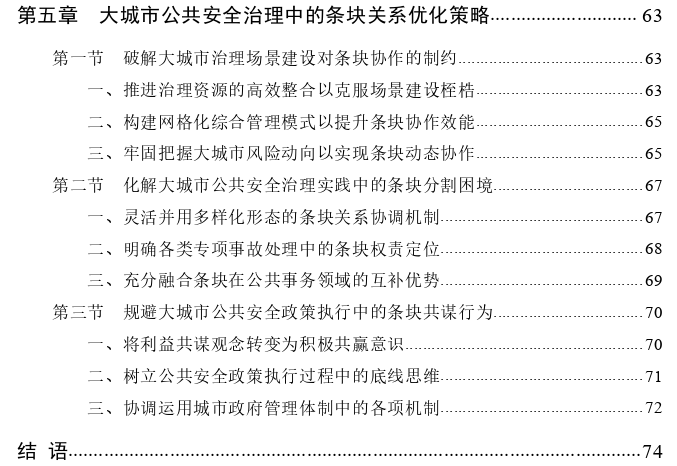 大城市公共安全治理中的条块关系问题思考