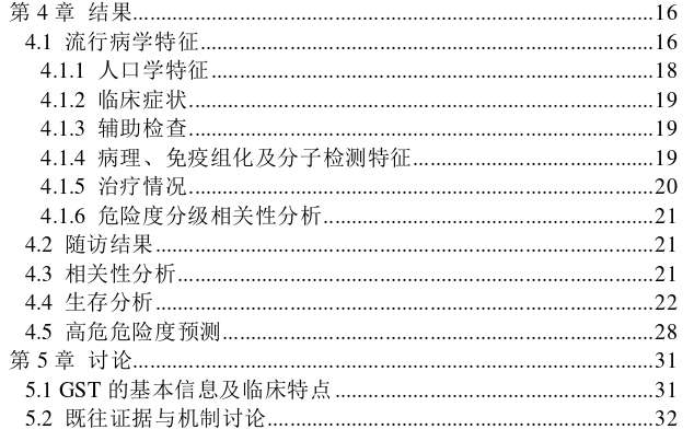 胃间质瘤的临床特征及预后因素分析