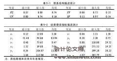 债务结构对经营绩效的影响研究