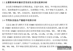 甘蓝优良DH系性状观察及杂种优势农学研究