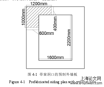 图 4-1 带窗洞口的预制外墙板