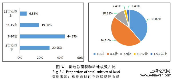 图 3-1 耕地总面积和耕地块数占比