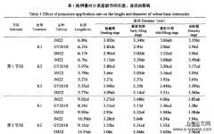 节水条件下供钾水平对小麦生长发育和养分吸收利用特性的作用