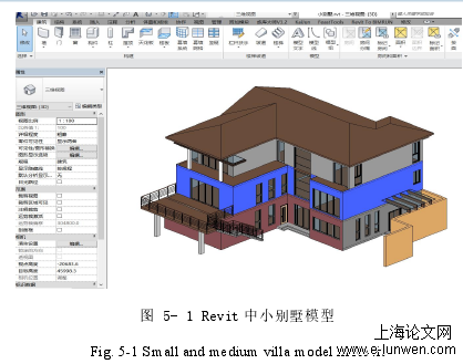 图 5- 1 Revit 中小别墅模型