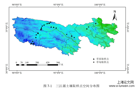 图 7-1 三江源土壤取样点空间分布图