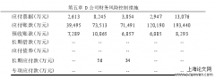 D物流公司财务风险管理分析