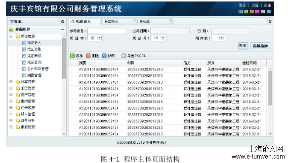 图 4-1 程序主体页面结构